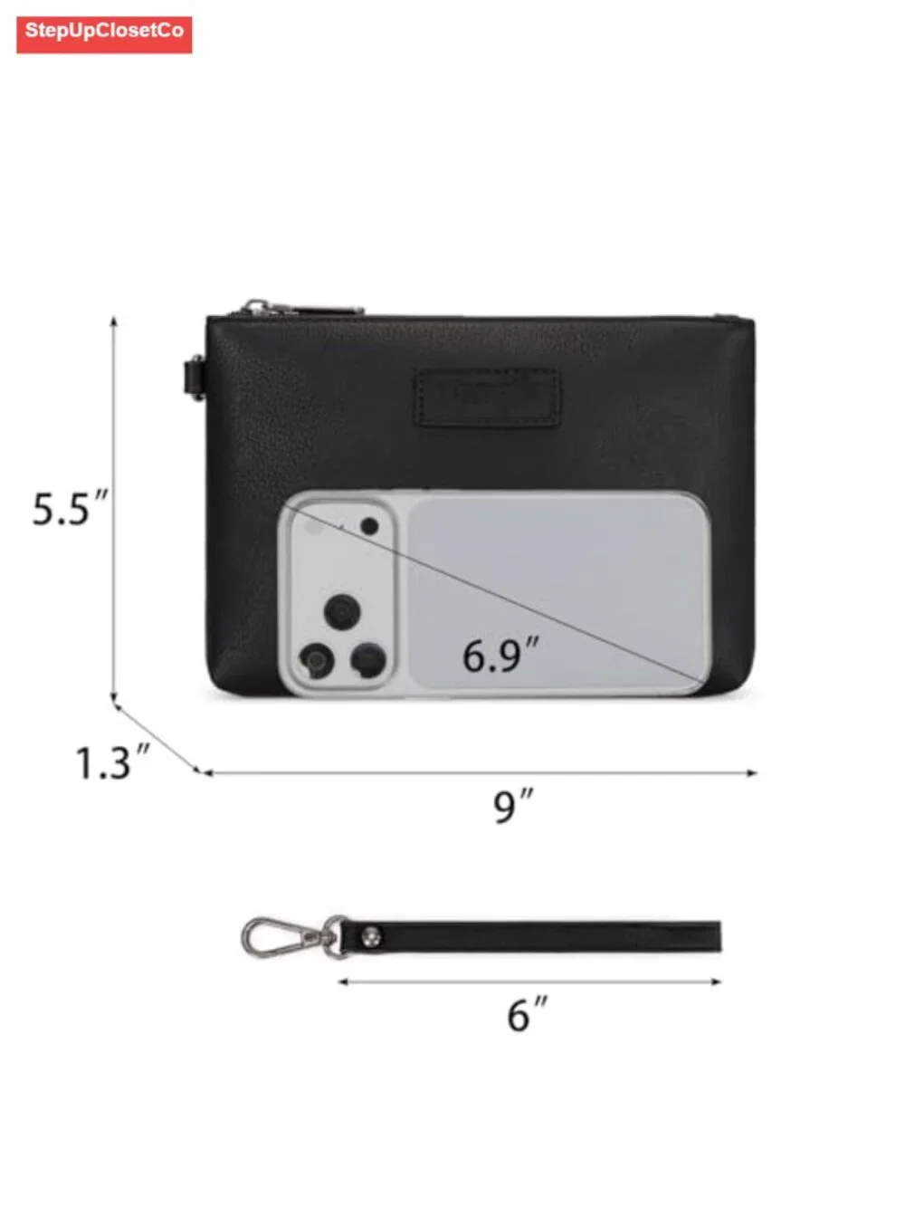 Wristlet Wallet Large Capacity Clutch PU Leather Card Holder Phone Organizer